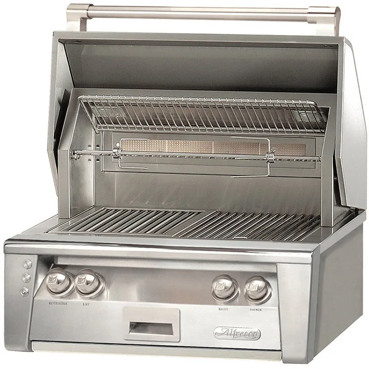 Alfresco ALXE 30" Built-In Grill with 2 Stainless U Burners - Natural Gas