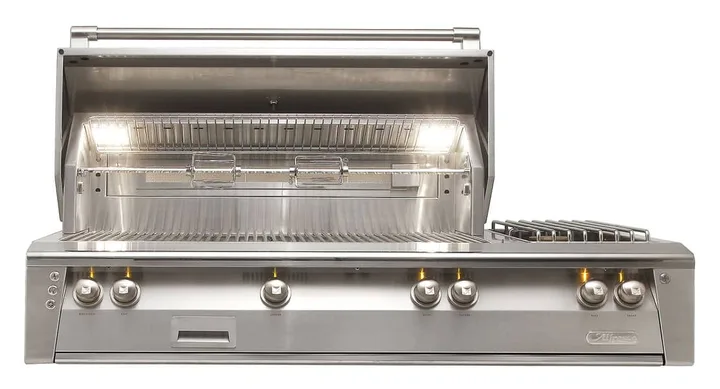 Alfresco ALXE 56-Inch Built-In Gas Deluxe Grill With Rotisserie And Side Burner ALXE-56 - Liquid Propane