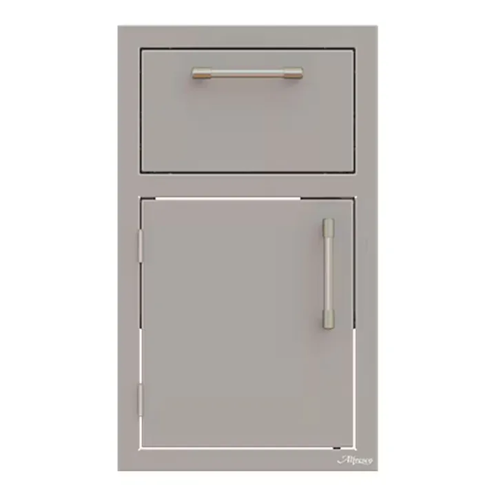 Alfresco 17-Inch Stainless Steel Left-Hinged Soft-Close Door & Drawer Combo