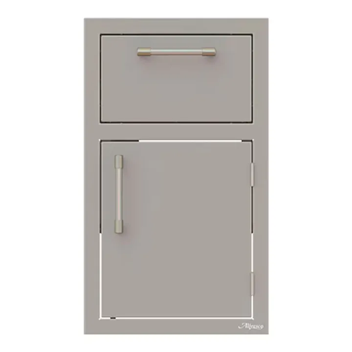 Alfresco 17-Inch Stainless Steel Right-Hinged Soft-Close Door & Drawer Combo