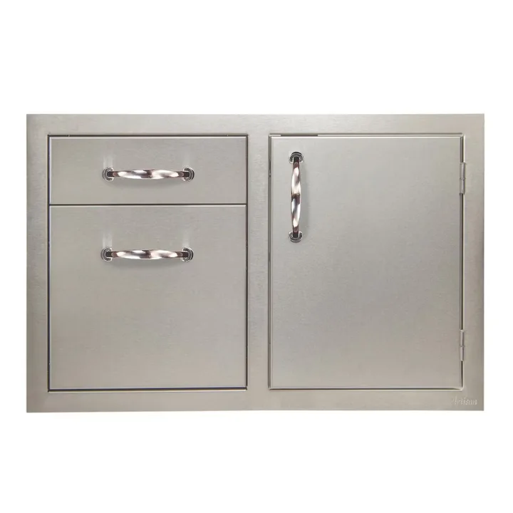 Artisan 32-Inch Soft-Close Right Hinge Door & Double Drawer Combo