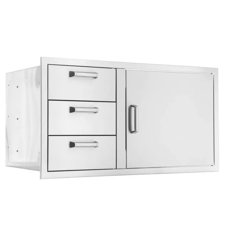 BBQ Generals Elite Series 39-Inch Access Door & Triple Drawer Combo