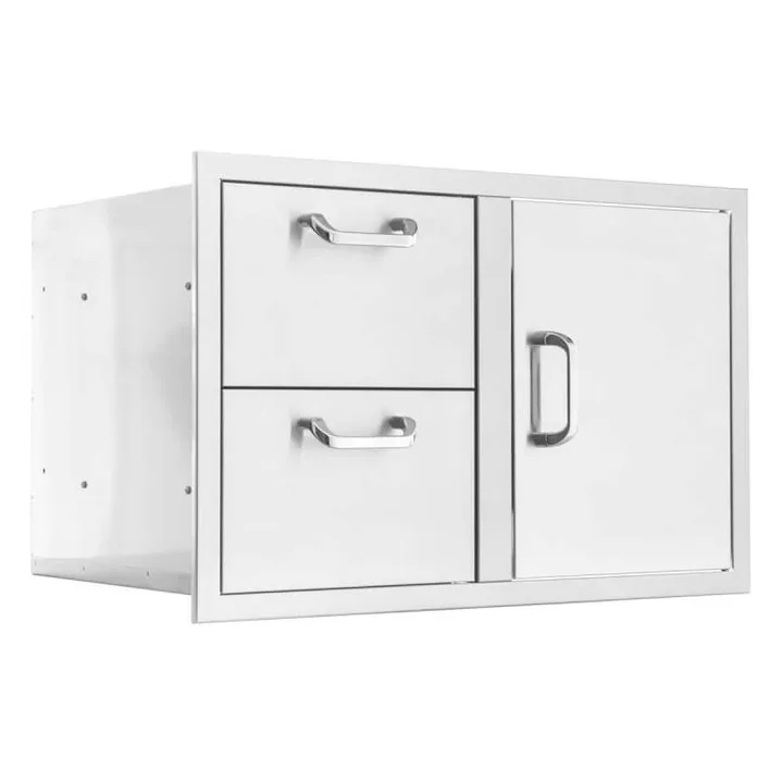 BBQ Generals Elite Series 32-Inch Access Door & Double Drawer Combo - Traditional