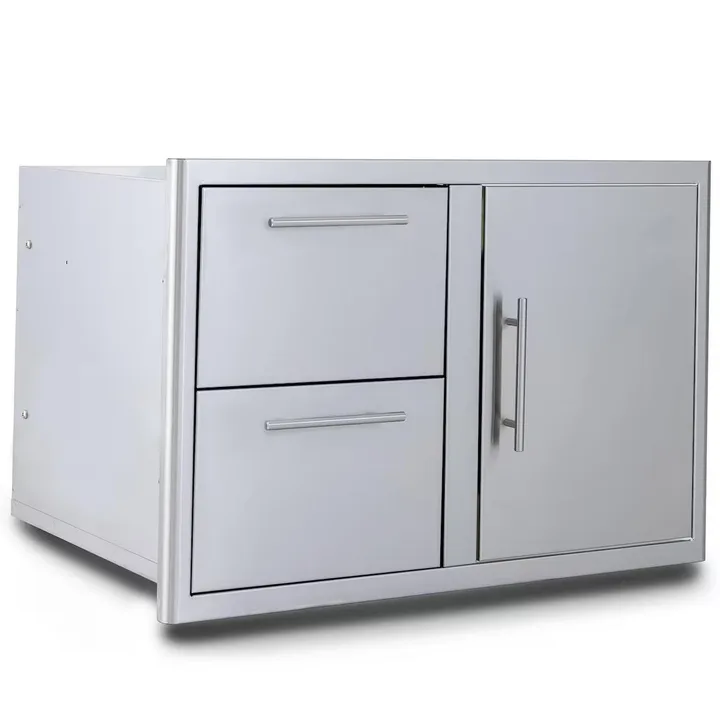 Blaze Blaze 32" Double Drawer Combo in Stainless Steel BLZ-DDC-R-LTSC