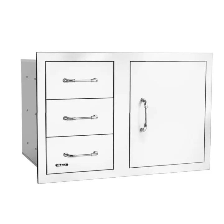 Bull Bull 30 Inch Stainless Steel Access Door And 3 Drawer Combo With Reveal - 25900