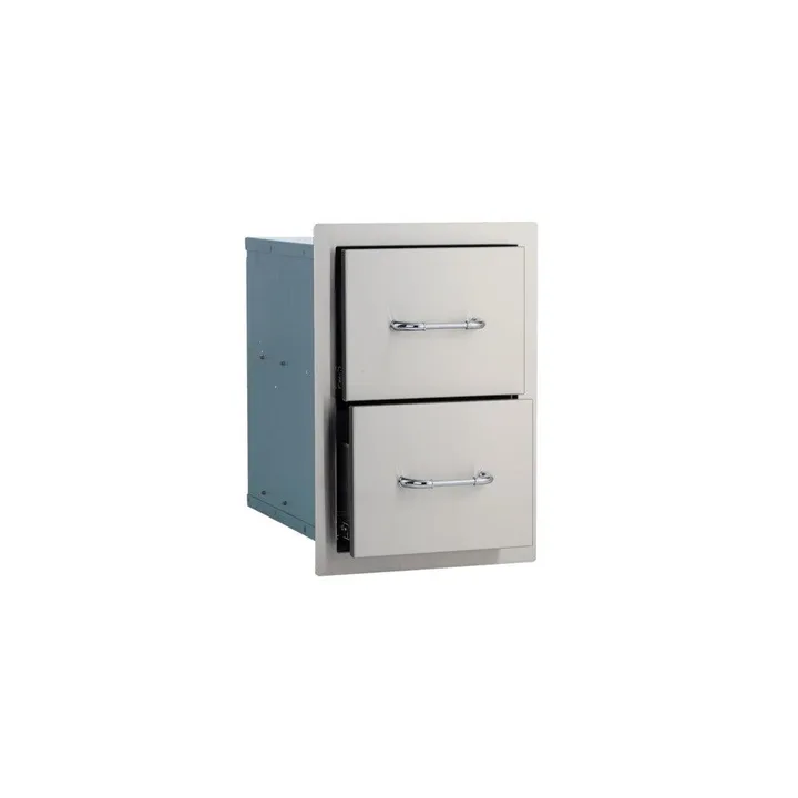 Bull Bull 15-Inch Stainless Steel Double Access Drawer With Reveal · 56990