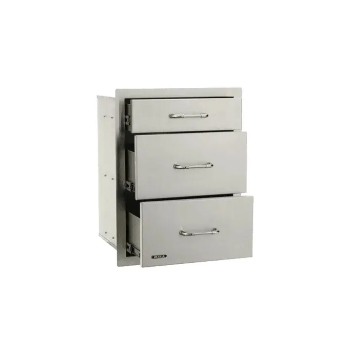 Bull Bull 21-Inch Stainless Steel Triple Access Drawer With Reveal · 58120