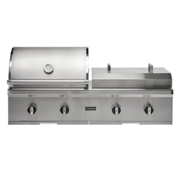 Coyote 50-in Built-In Gas Grill / Flat Top Combo - C3CO50 - Natural Gas