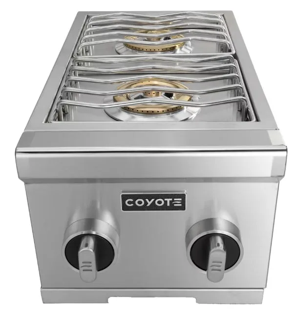 Coyote 12 Inch Gas Built-In Double Side Burner - Propane