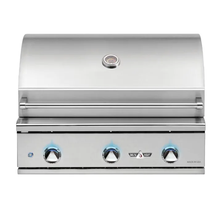 Delta Heat 32-Inch 3-Burner Built-In Gas Grill - Natural Gas / 32" / 3 Main Burners