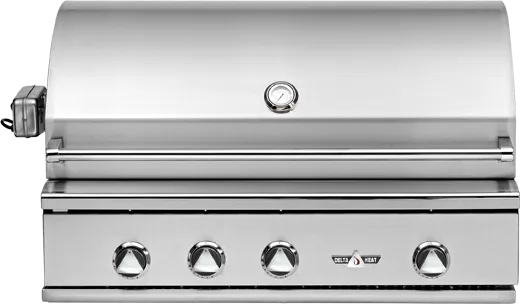 Delta Heat 38" Built-in Grill w Rotisserie - DHBQ38R - NONE - Stainless & Liquid Propane (LP)