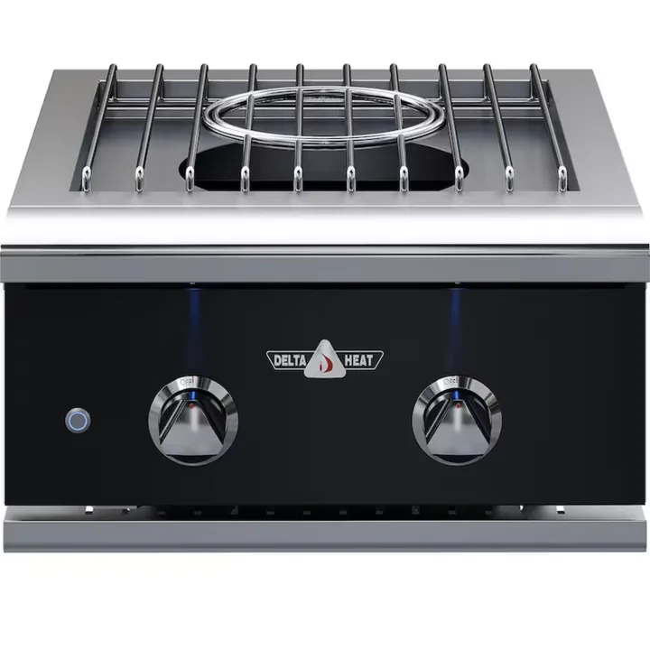 Delta Heat Built-In 22" Gas Power Burner With Black Control Panel - NG