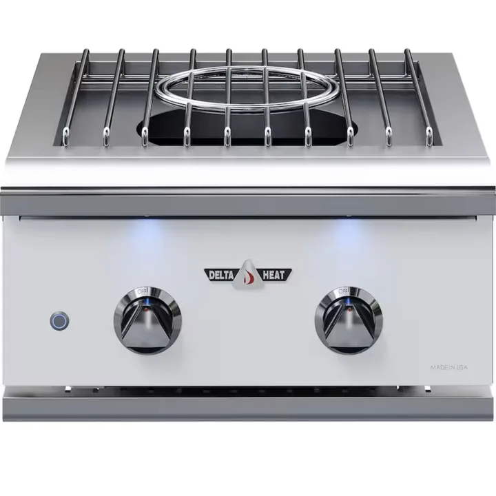 Delta Heat Built-In 22" Gas Power Burner With White Control Panel - LP