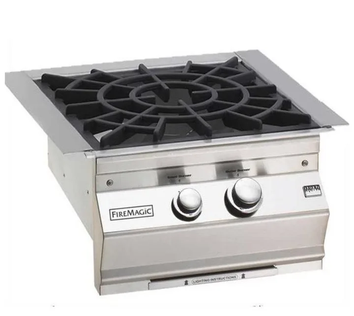 Fire Magic Aurora Built-in Power Burner w Porcelain Cast Iron Grid - Liquid Propane (LP)