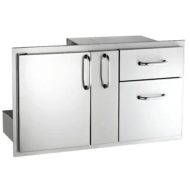 Fire Magic Select 36 Inch Access Door With Platter Storage & Double Drawer - 33816S