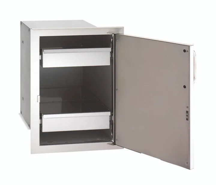 Firemagic 20x14 Single Door with Dual Storage Drawer - 33820-S - Left Hinge