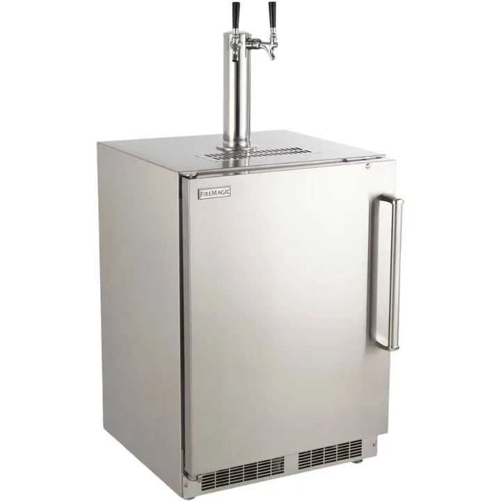 Fire Magic Fire Magic Grills 24-Inch Outdoor Rated Dual Tap Kegerator - Right Hinge · 3594-DR