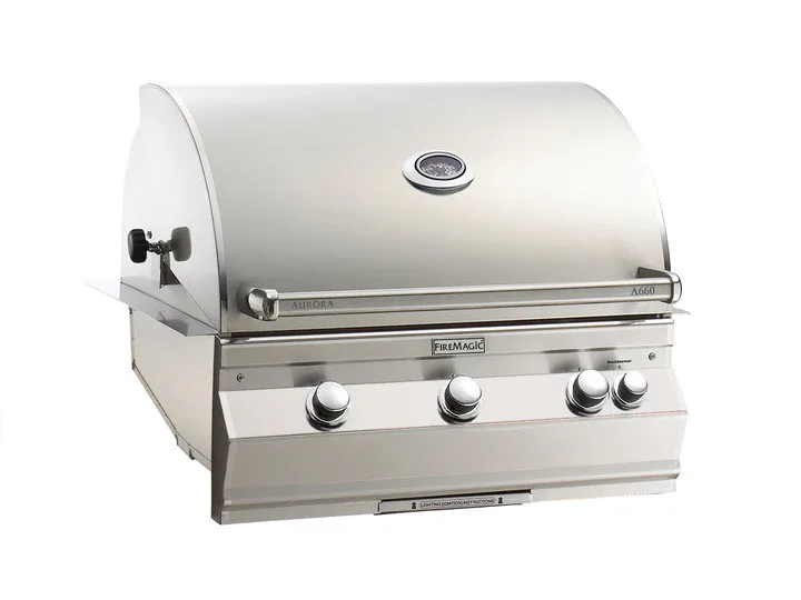 Firemagic Aurora 660i Built-in Grill, One Infrared Burner, Rotisserie - Natural Gas & NO
