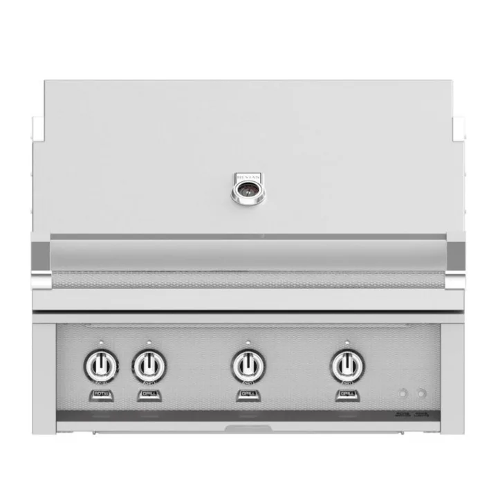 Grill, Built-In, (2) Trellis, (1) Sear, Rotisserie, 36 In - NG - Stainless