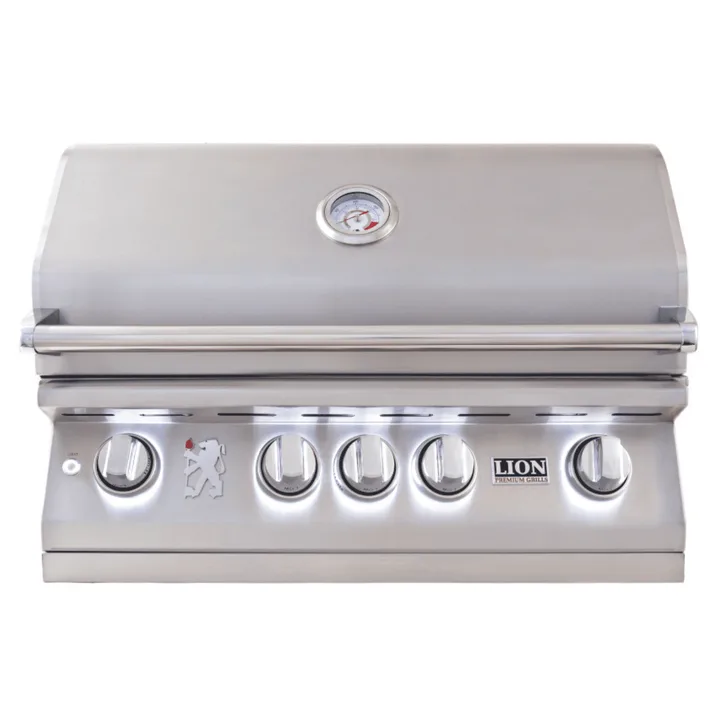 Lion 75000 32-Inch 4-Burner Stainless Steel Built-In Gas Grill - Natural Gas