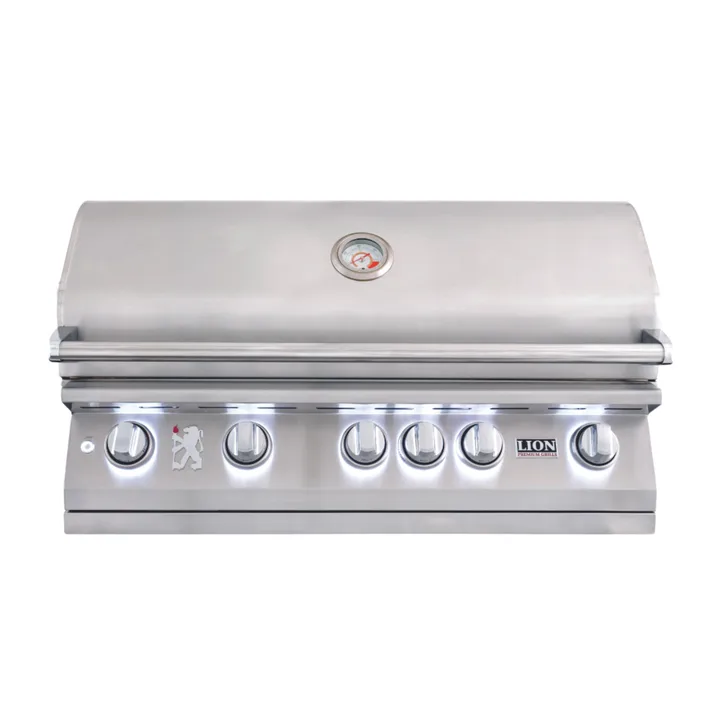 Lion L90000 40-Inch 5-Burner Stainless Steel Built-In Gas Grill - Liquid Propane