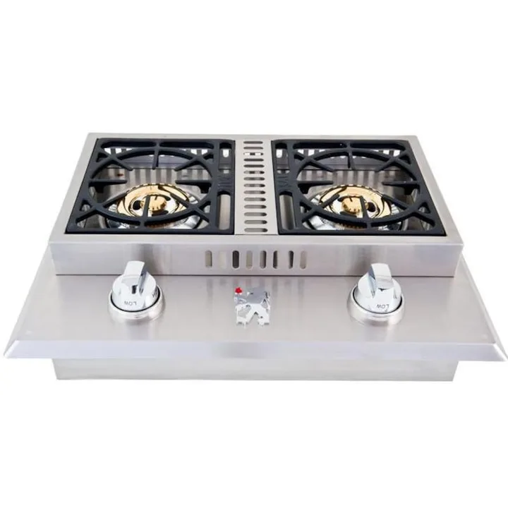Lion Stainless Steel Drop-In Double Side Burner - Liquid Propane
