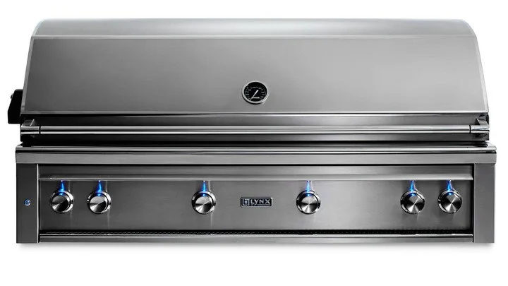 Lynx 54” Built-in Grill with 1 Trident Infrared Burner and 3 Ceramic Burners, Rotisserie - L54TR - Liquid Propane (LP)