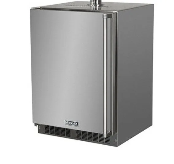 Lynx 24" Outdoor Refrigerator w/ Keg Option - LM24BF - Single Tap L24TWS (+ 719) & Right Hinge