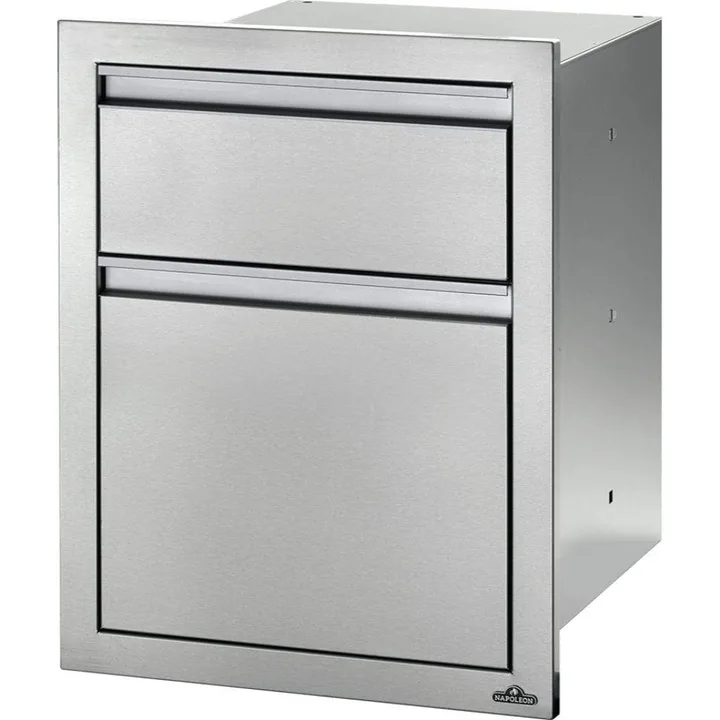 Napoleon - 18" X 24" Stainless Steel Large and Standard Double Drawer