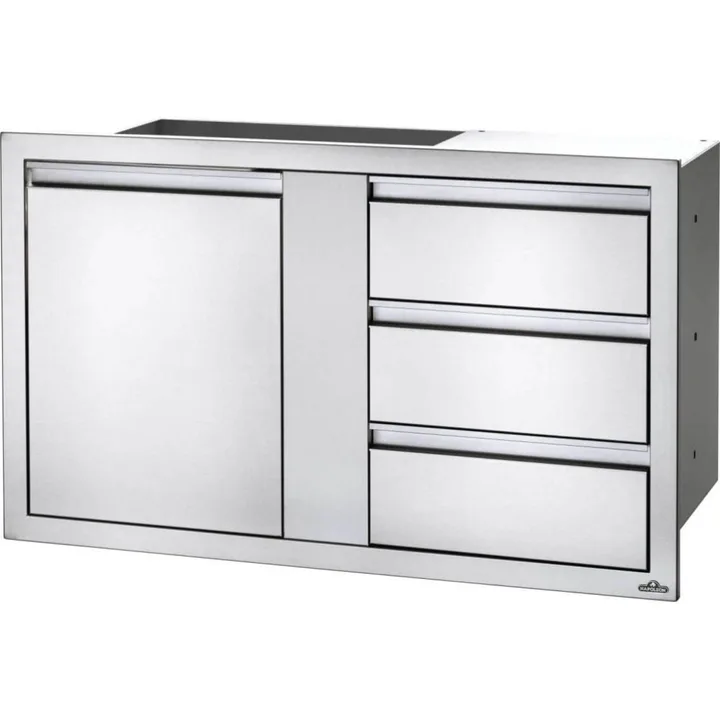 Napoleon BI-4224-1D3DR - 42" x 24" Large Single Door & Triple Drawer Combo