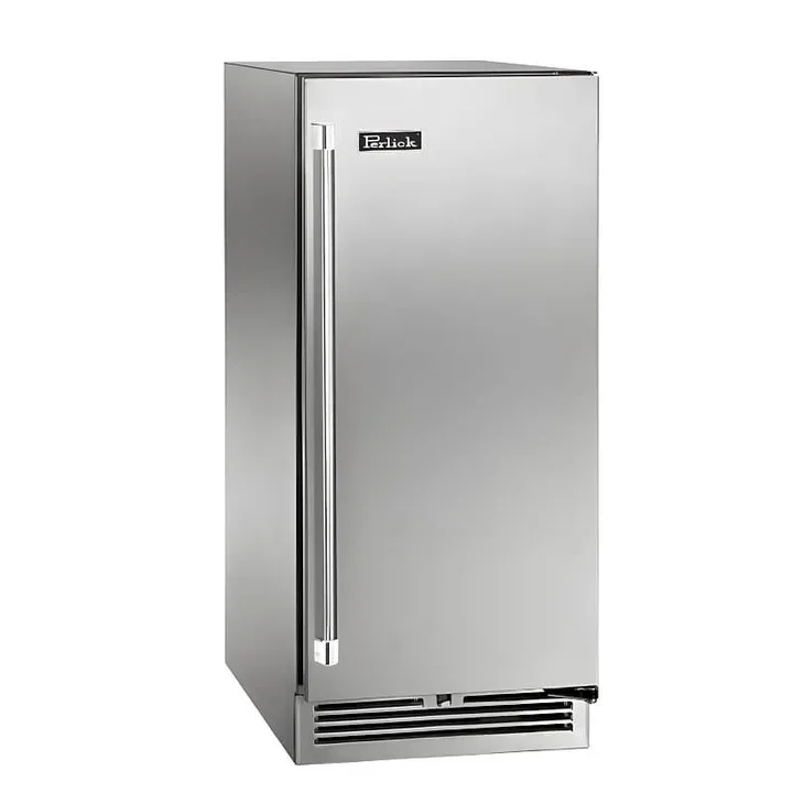 Perlick 15-Inch Signature Series Stainless Steel Outdoor Beverage Center with Lock - HP15BO-4-1 - Right Hinge
