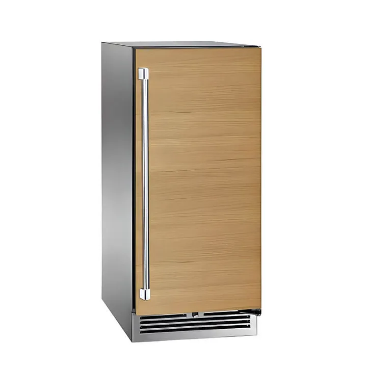 Perlick 15-Inch Signature Series Stainless Steel Panel Ready Outdoor Refrigerator with Lock - HP15BO-4-2 - Left Hinge