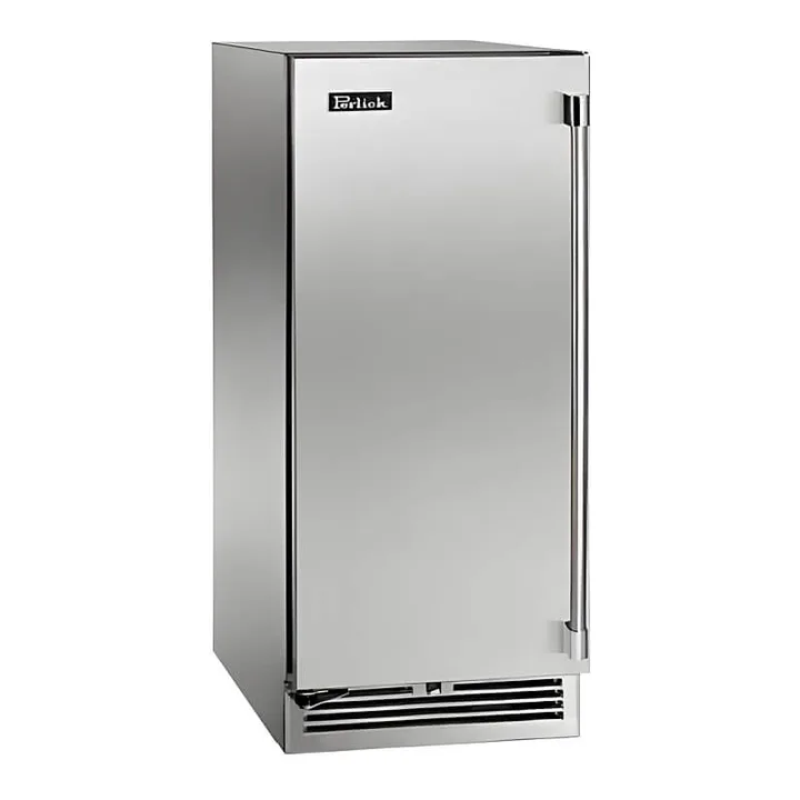Perlick 15-Inch Signature Series Stainless Steel Outdoor Refrigerator with Door Lock - HP15RO-4-1 - Right Side