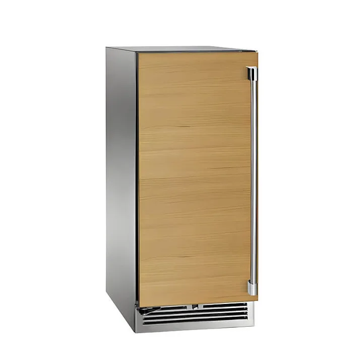 Perlick 15-Inch Signature Series Stainless Steel Panel Ready Outdoor Refrigerator with Door Lock - HP15RO-4-2 - Right Side