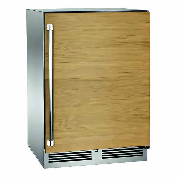 Perlick 24-Inch 5.2 Cu. Ft. Signature Series Stainless Steel Panel Ready Outdoor Freezer with Lock - HP24FO-4-2 - Right Side