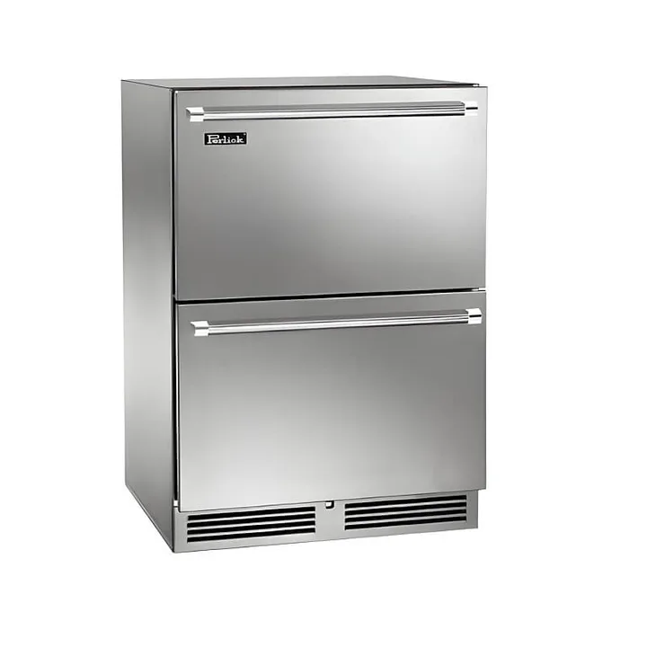 Perlick 24-Inch Signature Series Stainless Steel Outdoor Refrigerator Drawers - HP24RO-4-5