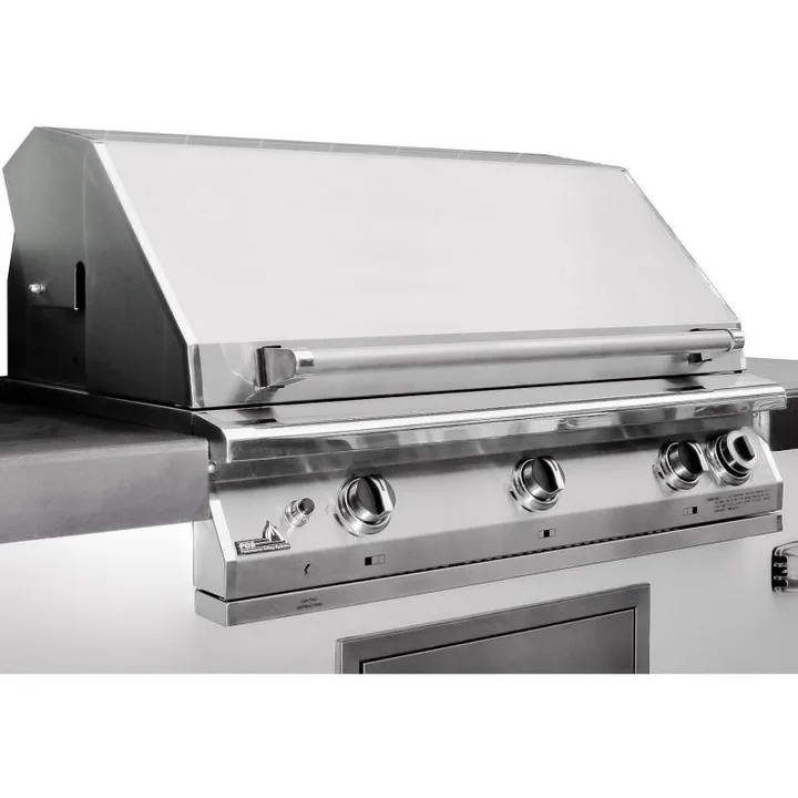 PGS T-Series 39” Pacifica Built-In Gas Grill with Timer - Natural Gas / Built-In
