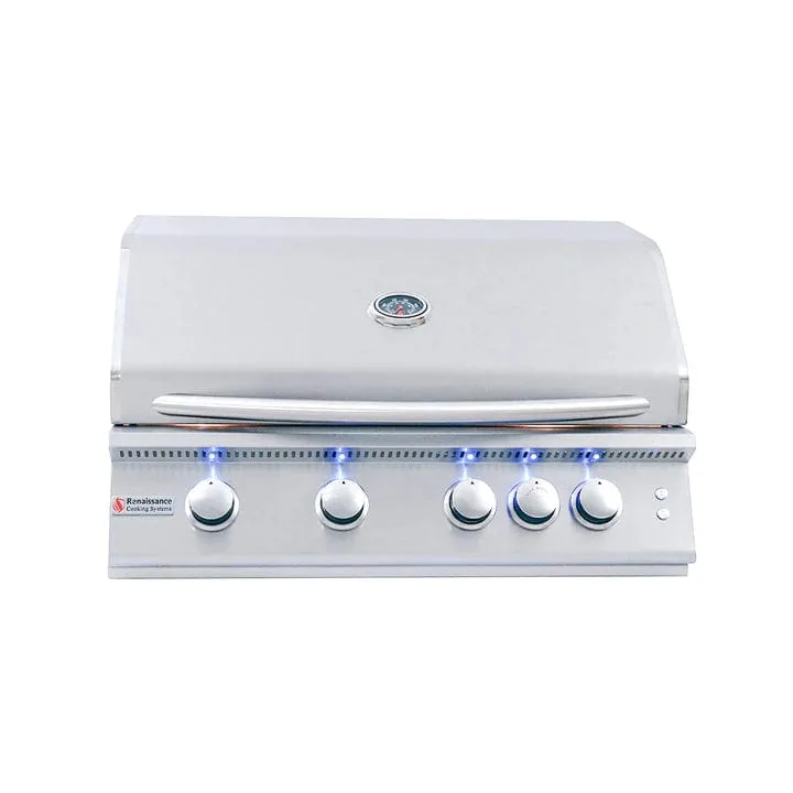RCS Premier 32" Built-in Grill with LED Lights RJC32AL - Natural Gas