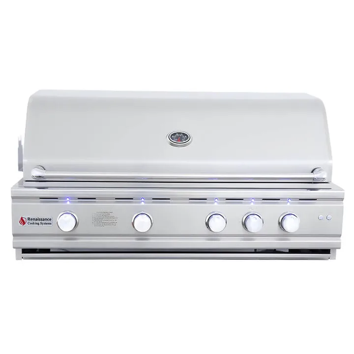 RCS Cutlass Pro 42 Inch 4 Burner Built-In Gas Grill with Ceramic Briquettes - Propane