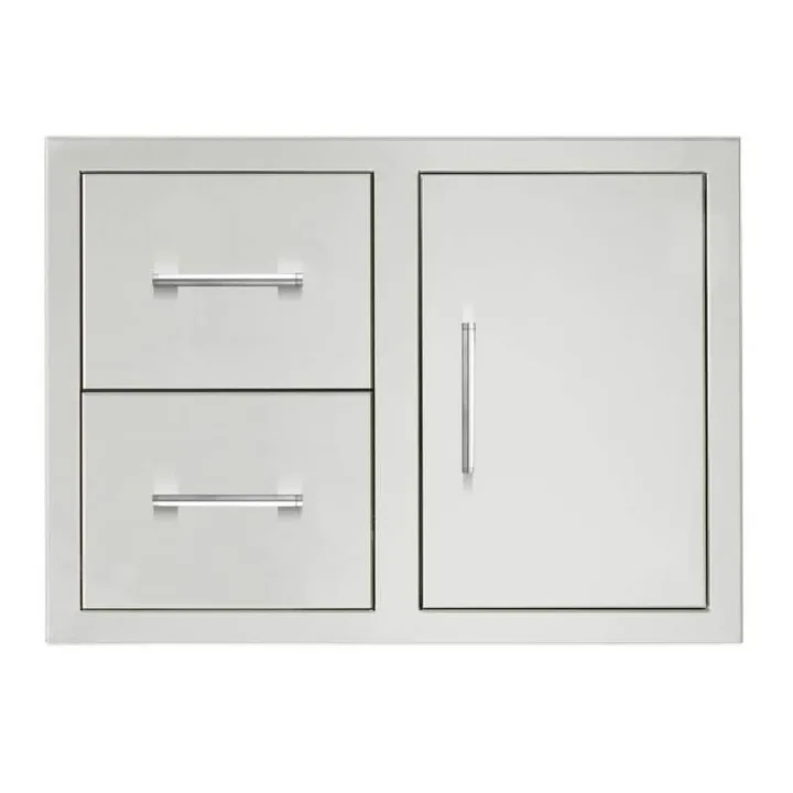 TrueFlame 33 Inch Flush Mount 2 Drawer & Access Door Combo - TF-DC2-33-A