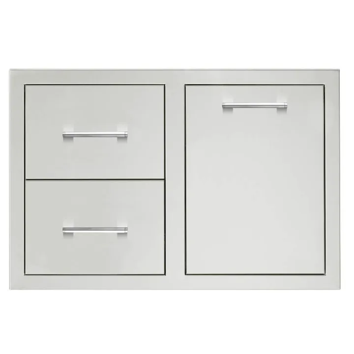 TrueFlame 33-Inch 2 Drawer and Propane Tank Pullout Drawer Combo - TF-DC2-33LP