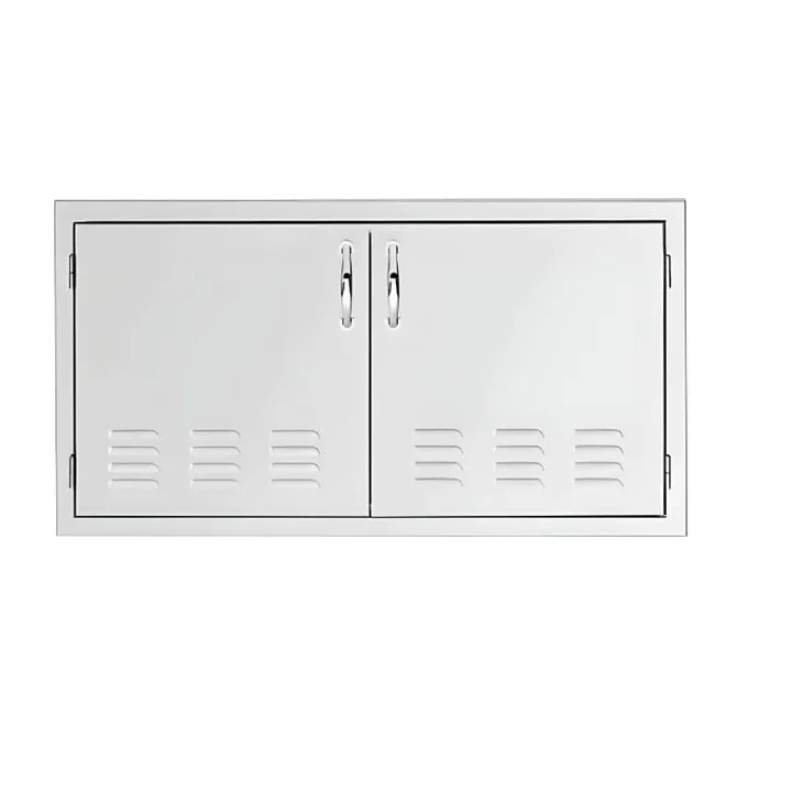 TrueFlame 33-Inch Vented Stainless Steel Double Access Door - TF-DD-33V