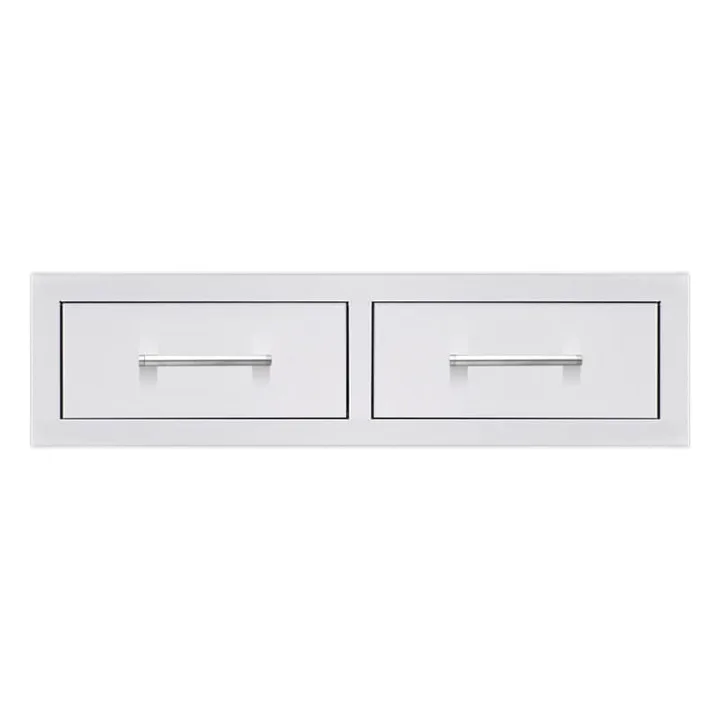 TrueFlame 32-Inch Stainless Steel Horizontal Double Drawer - TF-DR2-32H