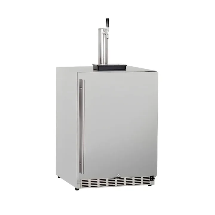 TrueFlame 24-Inch 6.6 Cu. Ft. Outdoor Rated Single Tap Kegerator - TF-RFR-24DK1