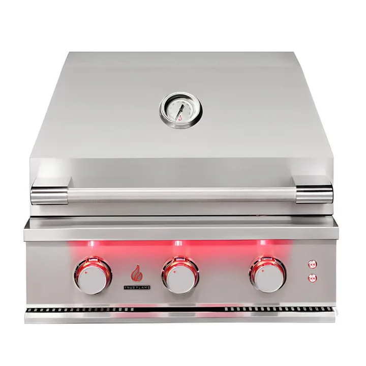 TrueFlame 25 Inch 3 Burner Built-In Gas Grill - Propane