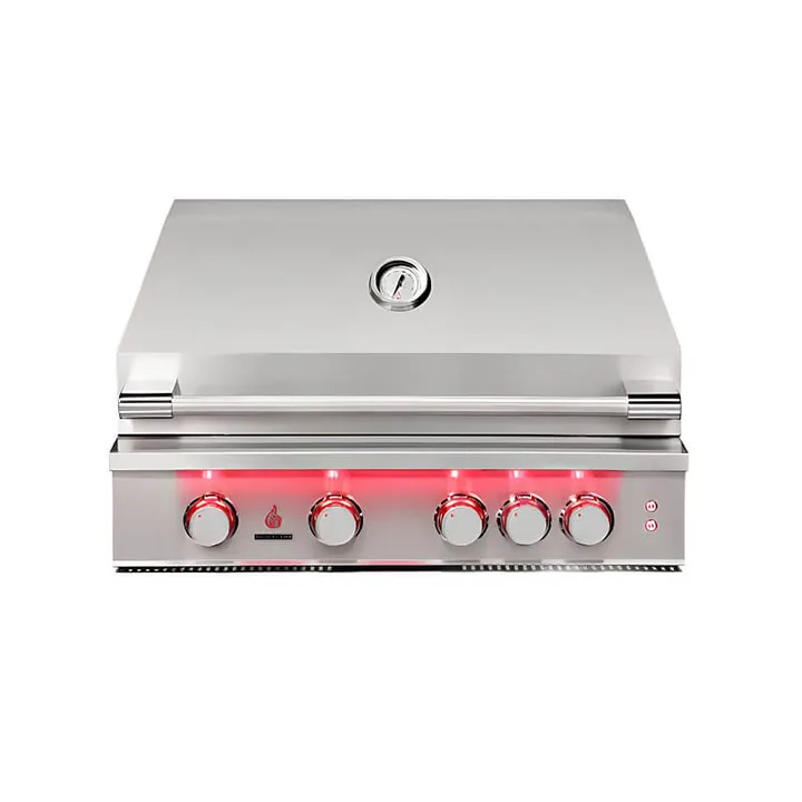 TrueFlame 32 Inch 4 Burner Built-In Gas Grill - Natual Gas