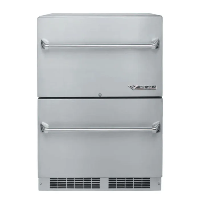 Twin Eagles 24-Inch Outdoor Refrigerator Double Drawer
