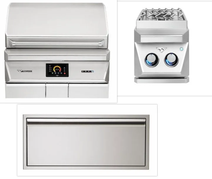 Twin Eagles TEPG36 Pellet Grill Appliance Package with Double Side Burner - YES (add $810) & Liquid Propane (LP)
