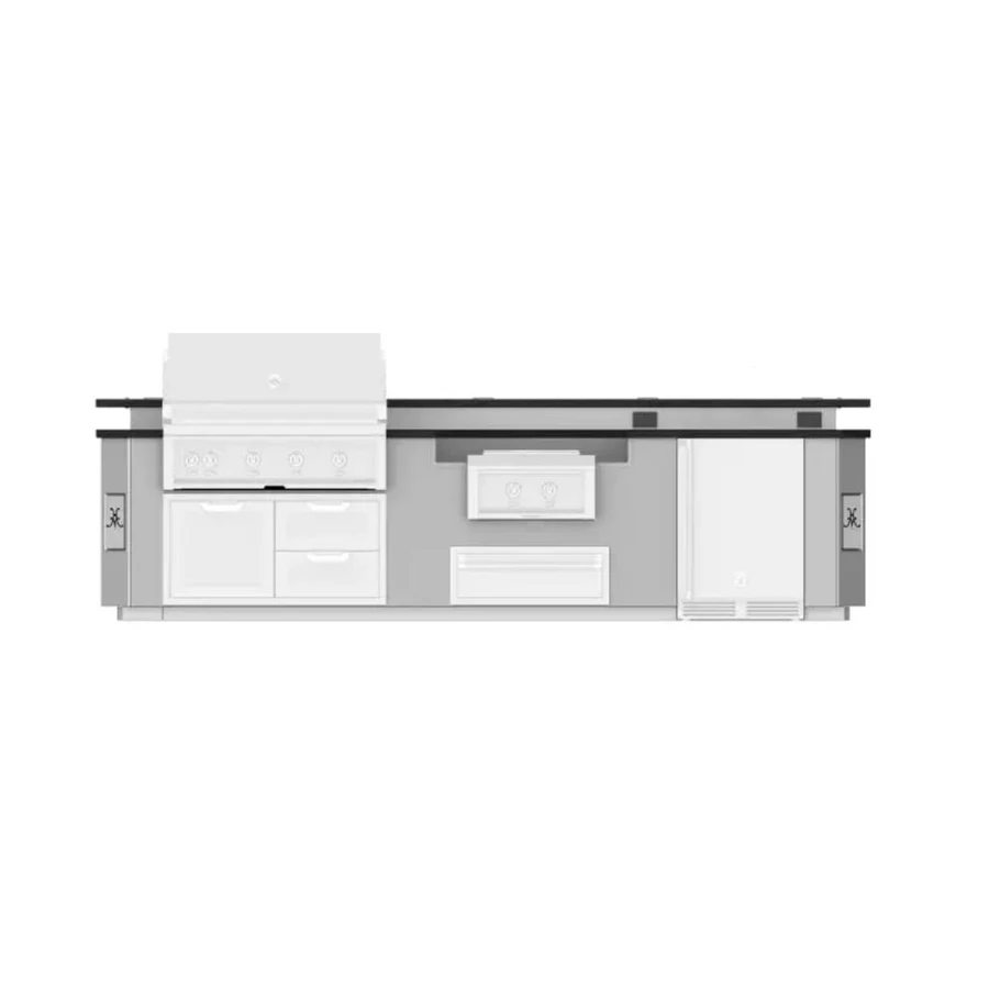 Hestan Grill, Outdoor Living Suite, Bar, Power Burner, 12 Foot · GESBP12