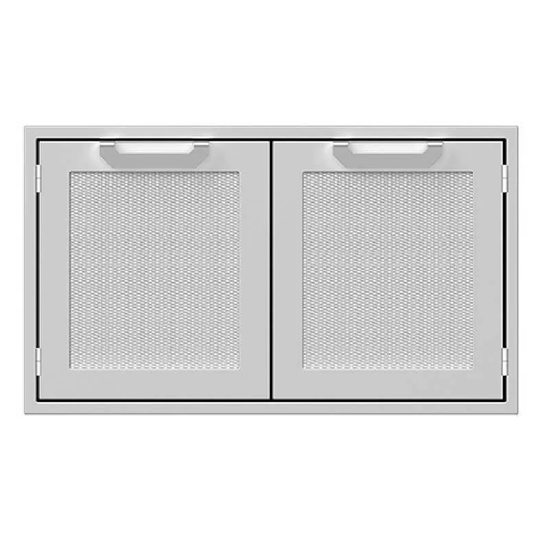 Double Sealed Pantry Storage Doors, Marquise, 36 In - Black